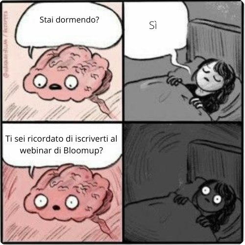 Meme ti sei iscritto al webinar di Bloomup?